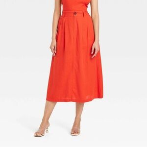 a new day Women's Bright Orange Maxi Skirt
